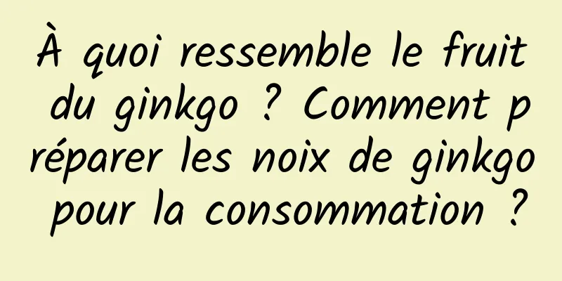 À quoi ressemble le fruit du ginkgo ? Comment préparer les noix de ginkgo pour la consommation ?