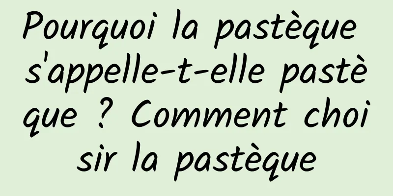 Pourquoi la pastèque s'appelle-t-elle pastèque ? Comment choisir la pastèque