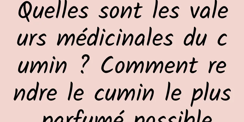 Quelles sont les valeurs médicinales du cumin ? Comment rendre le cumin le plus parfumé possible