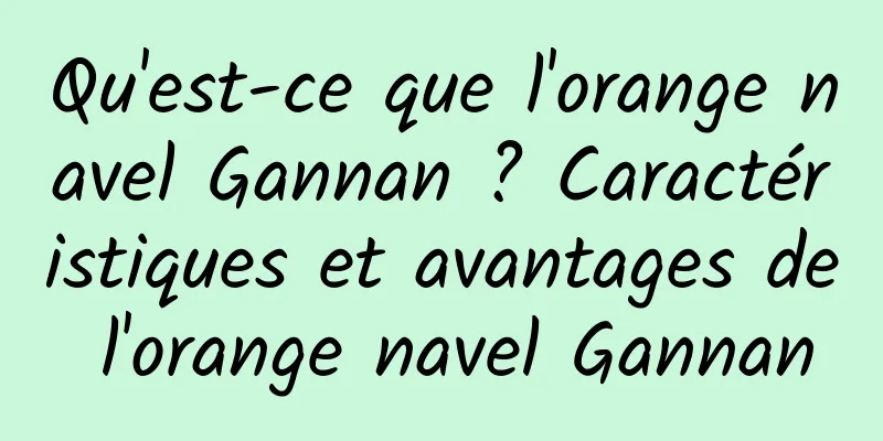 Qu'est-ce que l'orange navel Gannan ? Caractéristiques et avantages de l'orange navel Gannan