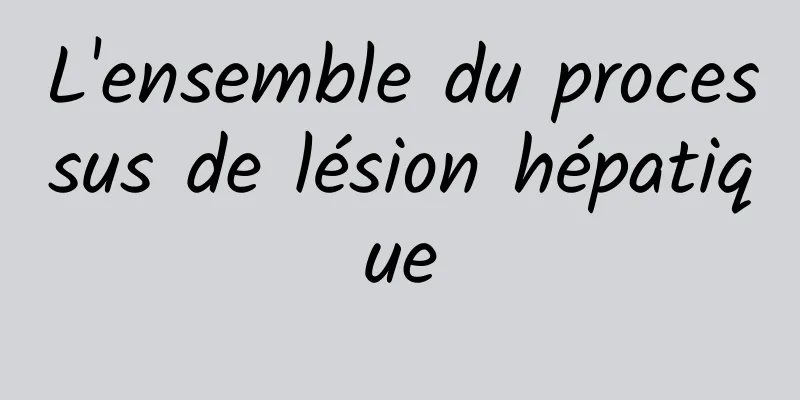 L'ensemble du processus de lésion hépatique