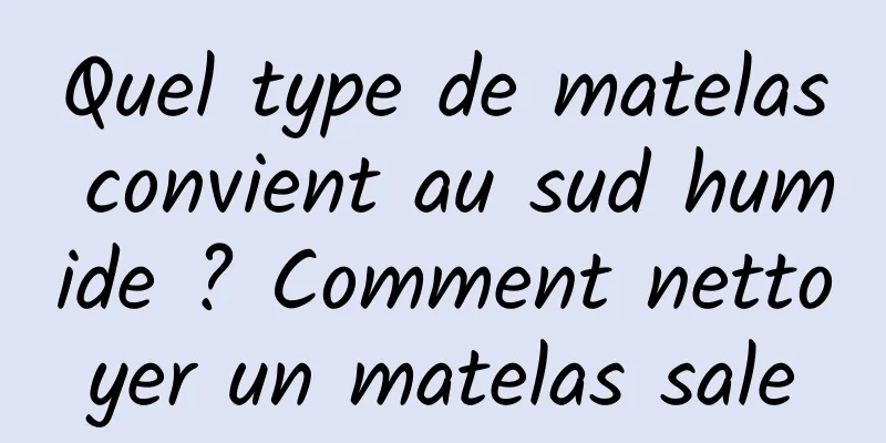 Quel type de matelas convient au sud humide ? Comment nettoyer un matelas sale