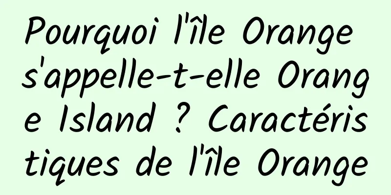 Pourquoi l'île Orange s'appelle-t-elle Orange Island ? Caractéristiques de l'île Orange