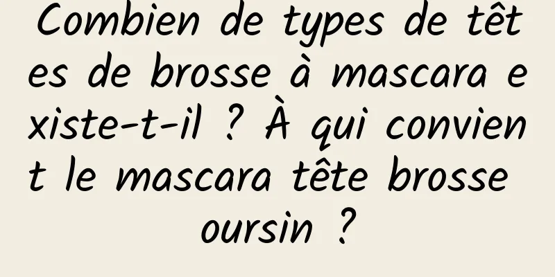 Combien de types de têtes de brosse à mascara existe-t-il ? À qui convient le mascara tête brosse oursin ?