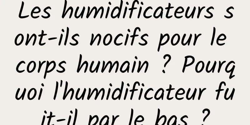 Les humidificateurs sont-ils nocifs pour le corps humain ? Pourquoi l'humidificateur fuit-il par le bas ?