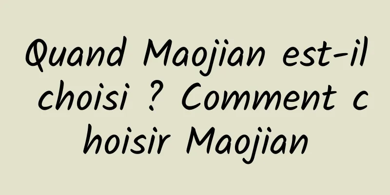 Quand Maojian est-il choisi ? Comment choisir Maojian