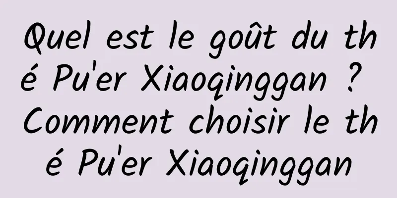 Quel est le goût du thé Pu'er Xiaoqinggan ? Comment choisir le thé Pu'er Xiaoqinggan