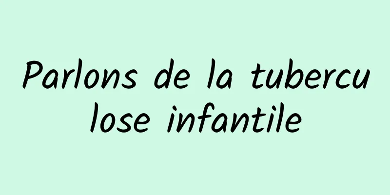 Parlons de la tuberculose infantile