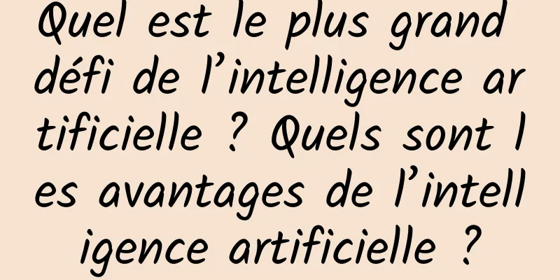 Quel est le plus grand défi de l’intelligence artificielle ? Quels sont les avantages de l’intelligence artificielle ?