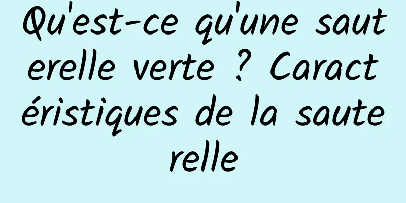 Qu'est-ce qu'une sauterelle verte ? Caractéristiques de la sauterelle