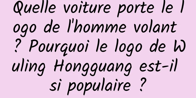 Quelle voiture porte le logo de l'homme volant ? Pourquoi le logo de Wuling Hongguang est-il si populaire ?