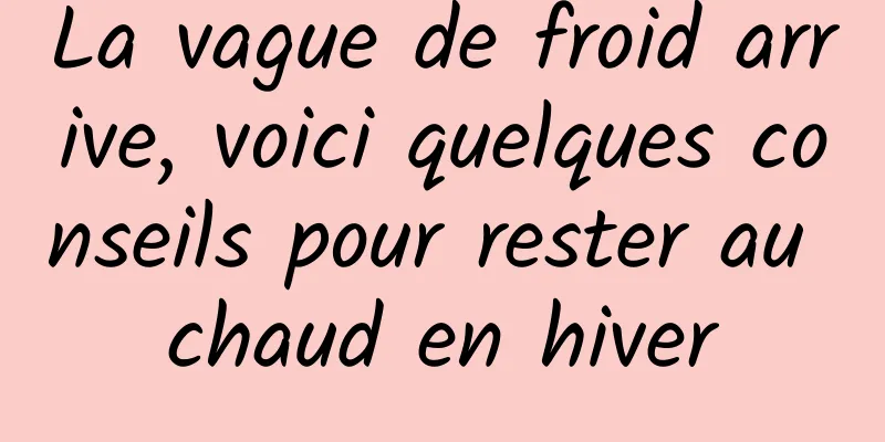 La vague de froid arrive, voici quelques conseils pour rester au chaud en hiver