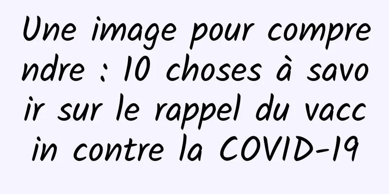 Une image pour comprendre : 10 choses à savoir sur le rappel du vaccin contre la COVID-19