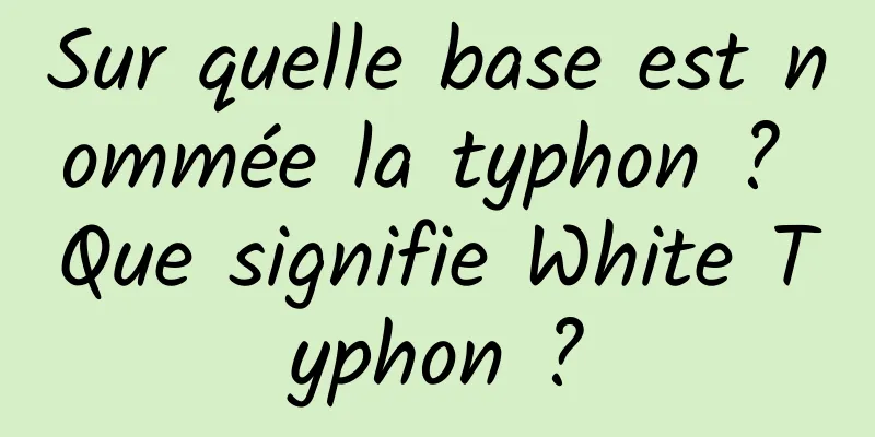 Sur quelle base est nommée la typhon ? Que signifie White Typhon ?