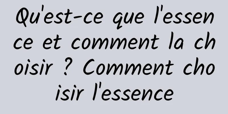 Qu'est-ce que l'essence et comment la choisir ? Comment choisir l'essence