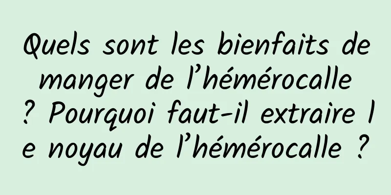 Quels sont les bienfaits de manger de l’hémérocalle ? Pourquoi faut-il extraire le noyau de l’hémérocalle ?