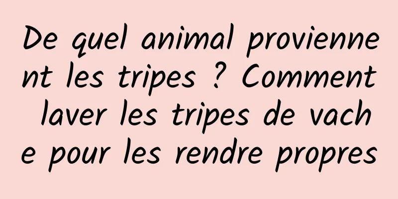 De quel animal proviennent les tripes ? Comment laver les tripes de vache pour les rendre propres
