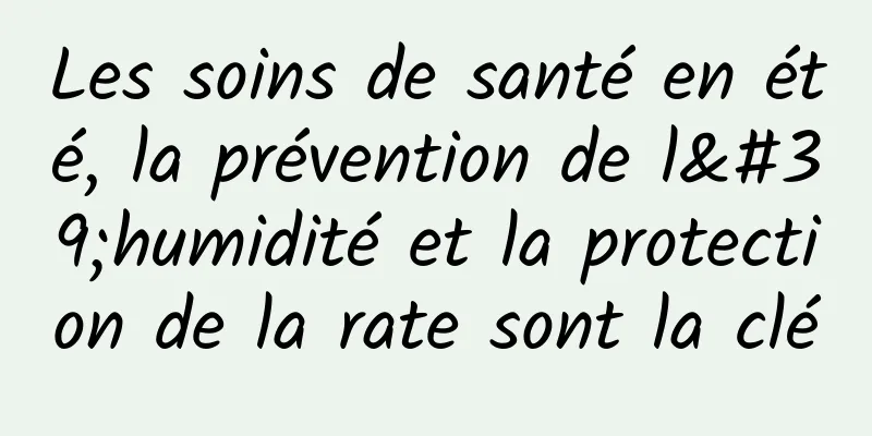 Les soins de santé en été, la prévention de l'humidité et la protection de la rate sont la clé