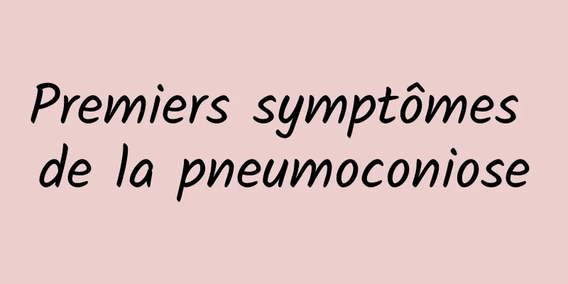 Premiers symptômes de la pneumoconiose