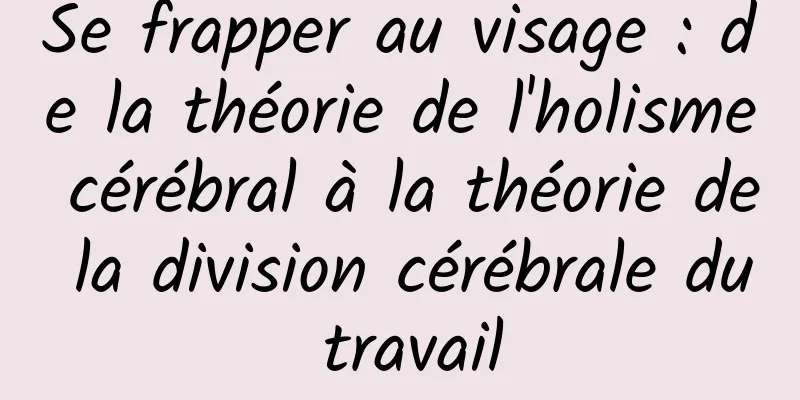 Se frapper au visage : de la théorie de l'holisme cérébral à la théorie de la division cérébrale du travail