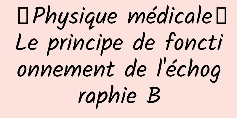 《Physique médicale》Le principe de fonctionnement de l'échographie B