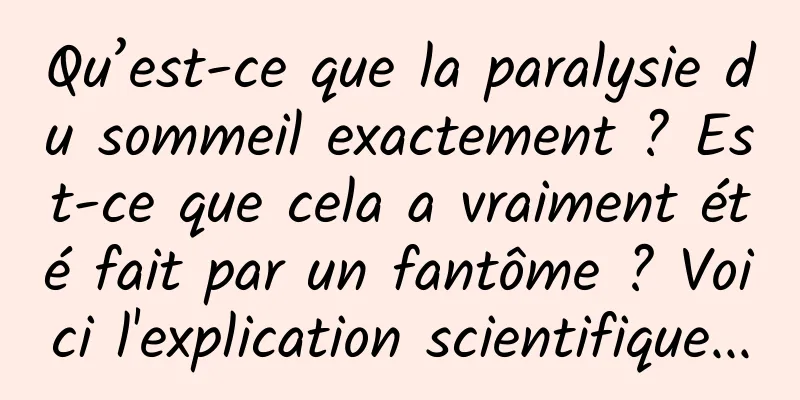 Qu’est-ce que la paralysie du sommeil exactement ? Est-ce que cela a vraiment été fait par un fantôme ? Voici l'explication scientifique...