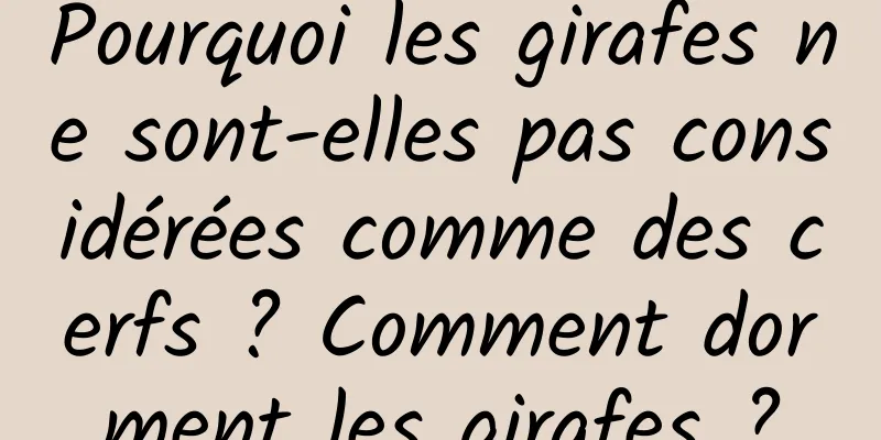 Pourquoi les girafes ne sont-elles pas considérées comme des cerfs ? Comment dorment les girafes ?