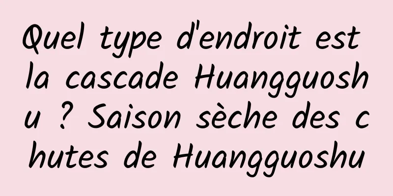 Quel type d'endroit est la cascade Huangguoshu ? Saison sèche des chutes de Huangguoshu