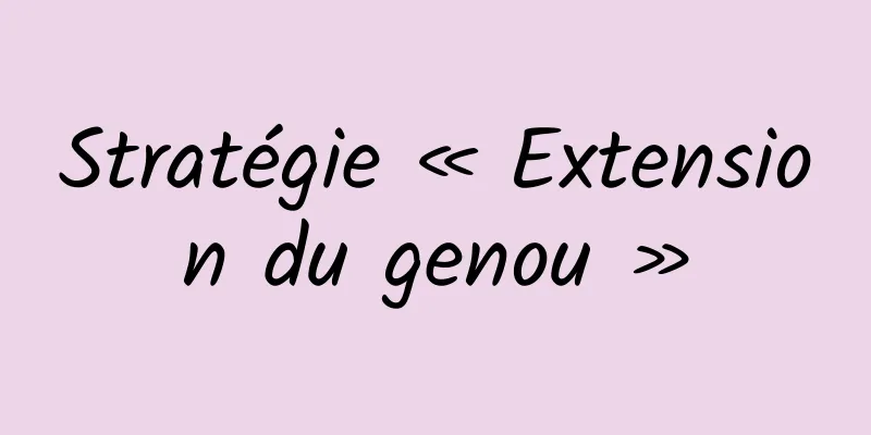 Stratégie « Extension du genou »