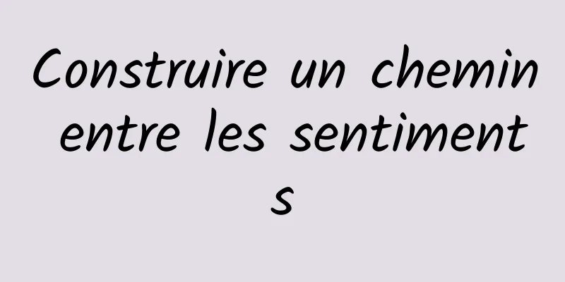 Construire un chemin entre les sentiments