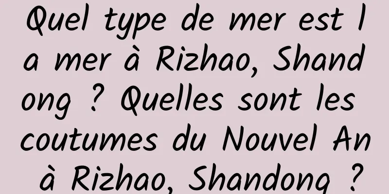Quel type de mer est la mer à Rizhao, Shandong ? Quelles sont les coutumes du Nouvel An à Rizhao, Shandong ?