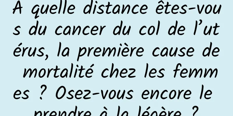 À quelle distance êtes-vous du cancer du col de l’utérus, la première cause de mortalité chez les femmes ? Osez-vous encore le prendre à la légère ?
