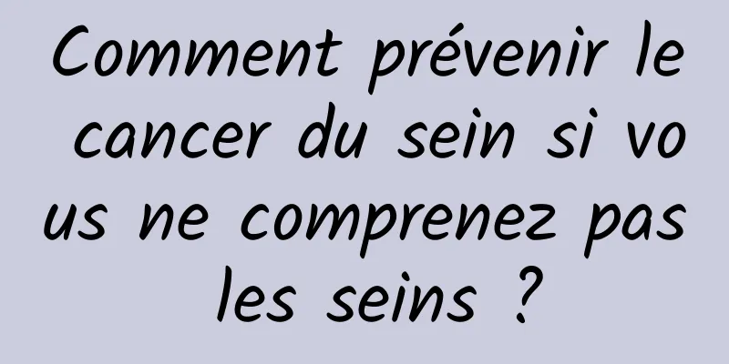 Comment prévenir le cancer du sein si vous ne comprenez pas les seins ?