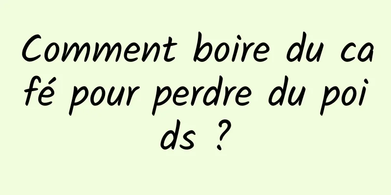 Comment boire du café pour perdre du poids ?