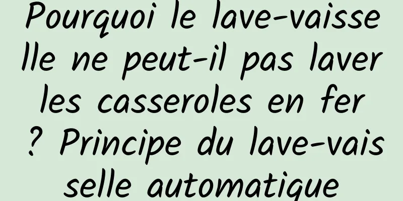 Pourquoi le lave-vaisselle ne peut-il pas laver les casseroles en fer ? Principe du lave-vaisselle automatique