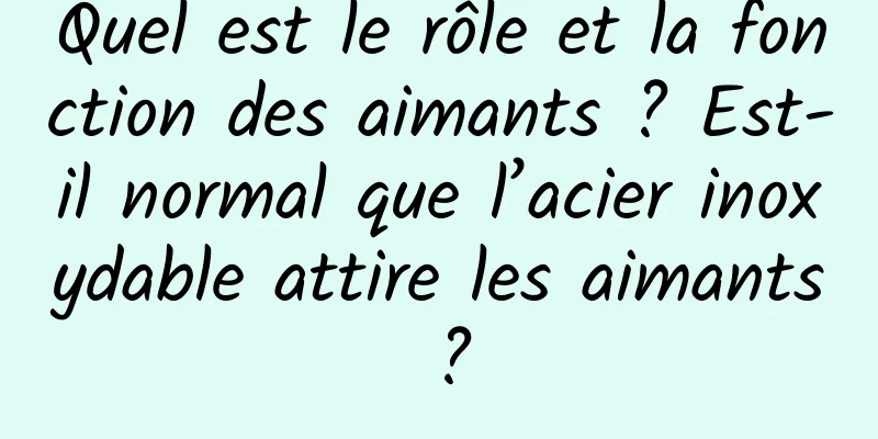 Quel est le rôle et la fonction des aimants ? Est-il normal que l’acier inoxydable attire les aimants ?