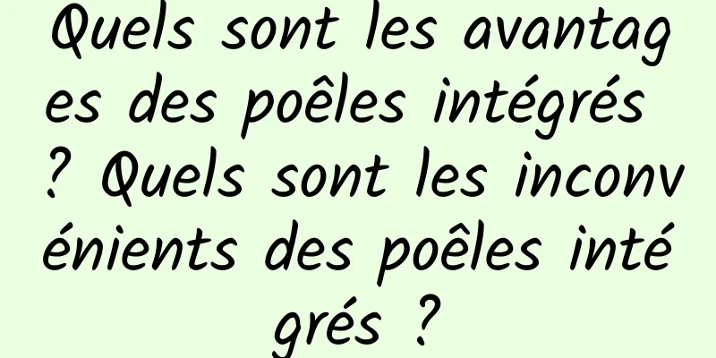 Quels sont les avantages des poêles intégrés ? Quels sont les inconvénients des poêles intégrés ?