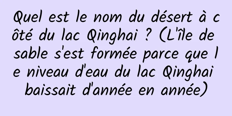 Quel est le nom du désert à côté du lac Qinghai ? (L'île de sable s'est formée parce que le niveau d'eau du lac Qinghai baissait d'année en année)