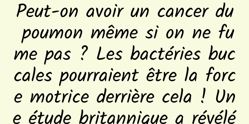 Peut-on avoir un cancer du poumon même si on ne fume pas ? Les bactéries buccales pourraient être la force motrice derrière cela ! Une étude britannique a révélé