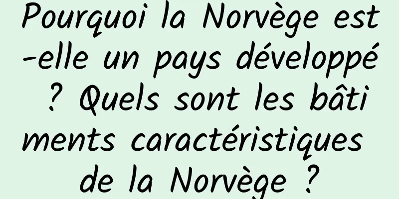 Pourquoi la Norvège est-elle un pays développé ? Quels sont les bâtiments caractéristiques de la Norvège ?