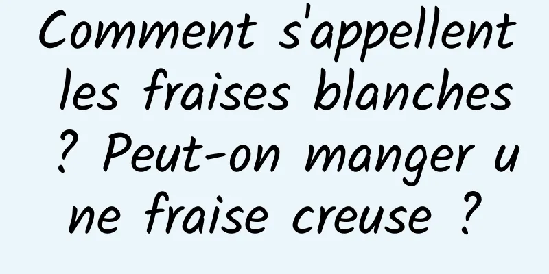 Comment s'appellent les fraises blanches ? Peut-on manger une fraise creuse ?