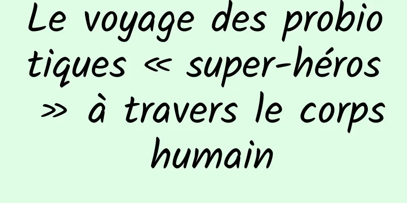 Le voyage des probiotiques « super-héros » à travers le corps humain