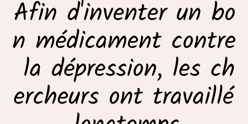 Afin d'inventer un bon médicament contre la dépression, les chercheurs ont travaillé longtemps.