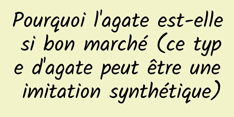Pourquoi l'agate est-elle si bon marché (ce type d'agate peut être une imitation synthétique)