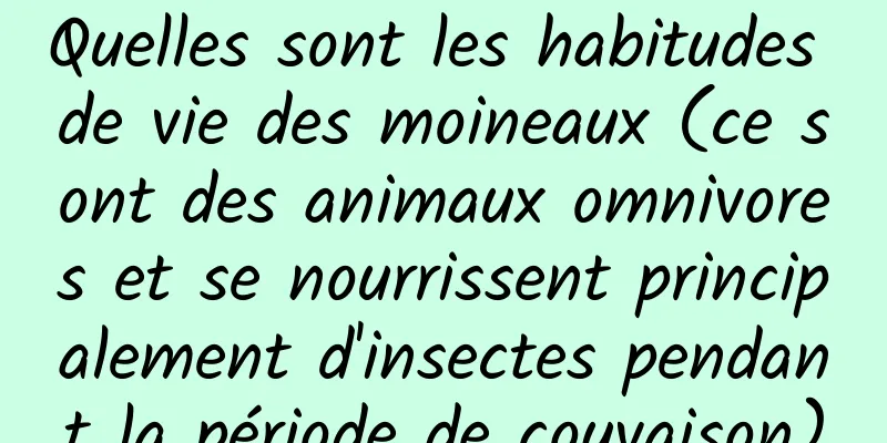 Quelles sont les habitudes de vie des moineaux (ce sont des animaux omnivores et se nourrissent principalement d'insectes pendant la période de couvaison)