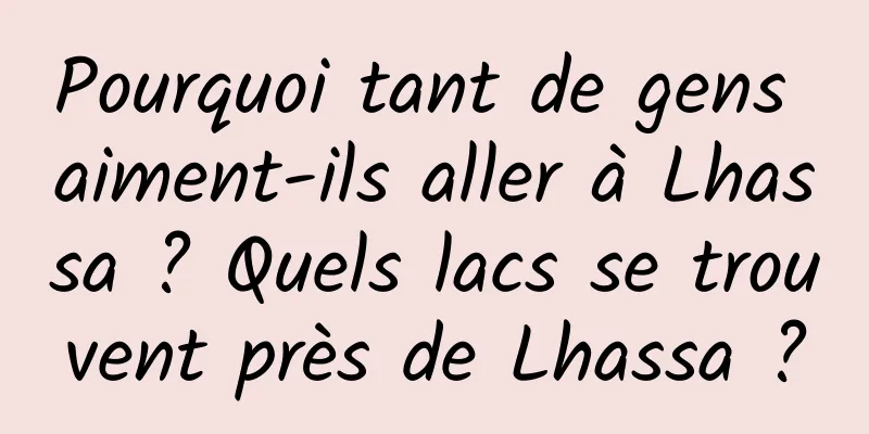 Pourquoi tant de gens aiment-ils aller à Lhassa ? Quels lacs se trouvent près de Lhassa ?