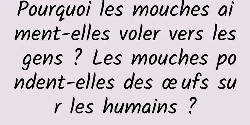 Pourquoi les mouches aiment-elles voler vers les gens ? Les mouches pondent-elles des œufs sur les humains ?