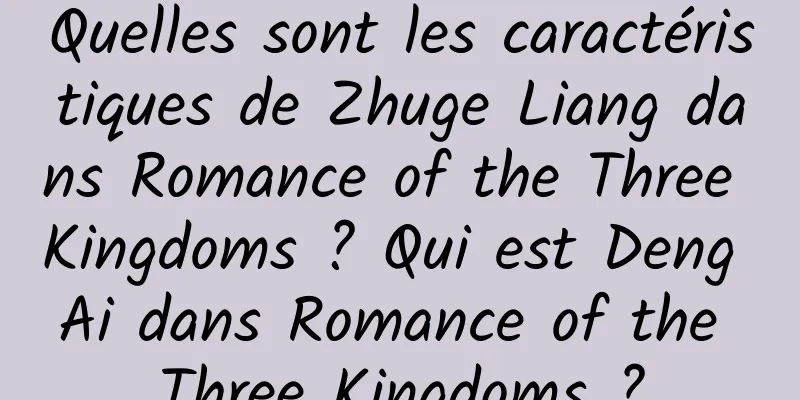 Quelles sont les caractéristiques de Zhuge Liang dans Romance of the Three Kingdoms ? Qui est Deng Ai dans Romance of the Three Kingdoms ?