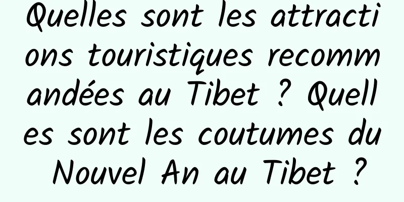 Quelles sont les attractions touristiques recommandées au Tibet ? Quelles sont les coutumes du Nouvel An au Tibet ?