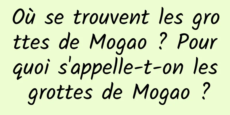 Où se trouvent les grottes de Mogao ? Pourquoi s'appelle-t-on les grottes de Mogao ?